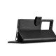 Samsung Galaxy S23 Ultra iCarer Haitang Leather Wallet Case in black