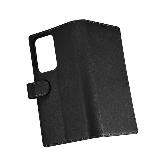 Samsung Galaxy S23 Ultra iCarer Haitang Leather Wallet Case in black