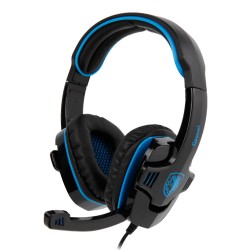 Sades Gaming Headset GPower με 40mm πανίσχυρα ακουστικά, Μπλέ