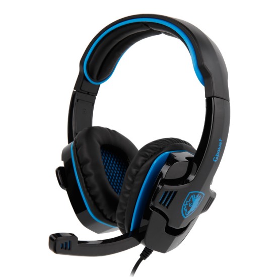 Sades Gaming Headset GPower με 40mm πανίσχυρα ακουστικά, Μπλέ