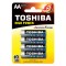 Αλκαλικές Μπαταρίες AA Toshiba LR6GCP BP-4 1.5V 4τεμ