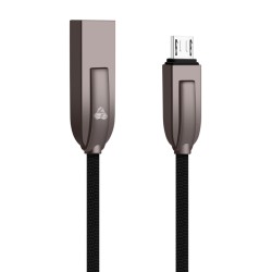 Powertech Καλώδιο USB σε Micro USB ele zInc PTR-0039 copper, 1m, Μαύρο Powertech Καλώδιο USB σε Micro USB ele zInc PTR-0039 copper, 1m, Μαύρο