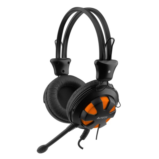 A4Tech Headset HS-28, 3.5mm, 40mm ακουστικά, πορτοκαλί