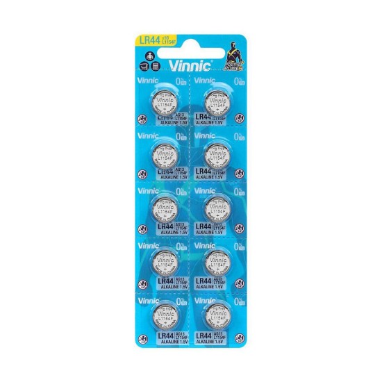 Vinnic αλκαλικές μπαταριές LR44 (L1154F) on shop