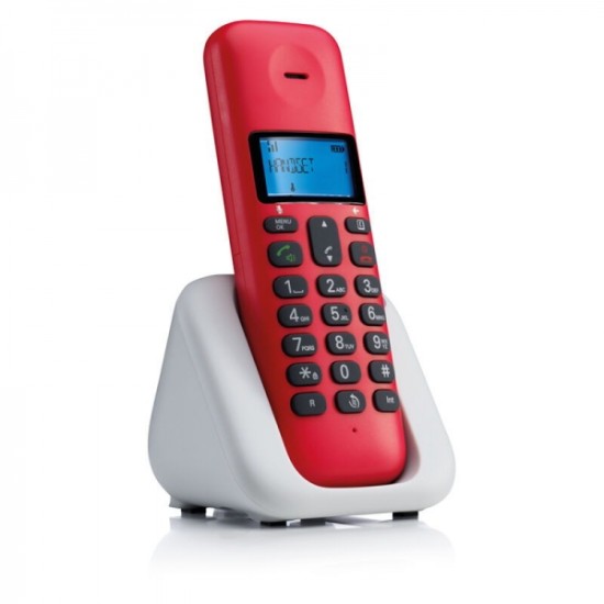 Ασύρματο Τηλέφωνο Motorola T301 με Ανοιχτή Ακρόαση Κόκκινο
