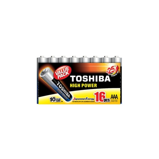 Αλκαλικές Μπαταρίες AAA Toshiba LR03GCP MP-16 1.5V 16τεμ.