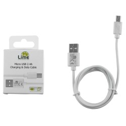 Lime USB 3.0 Fast Φορτιστής Αυτοκινήτου QC 3.0 LCU01 2400mA Λευκό