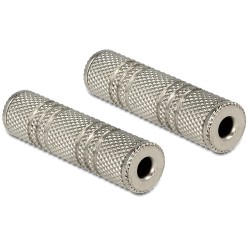 Delock Αντάπτορας από jack 3.5mm σε jack 3.5mm, Metal, Ασημί