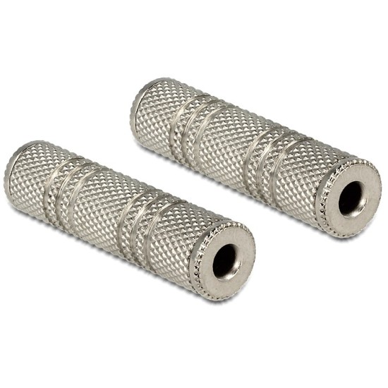 Delock Αντάπτορας από jack 3.5mm σε jack 3.5mm, Metal, Ασημί Delock Αντάπτορας από jack 3.5mm σε jack 3.5mm, Metal, Ασημί