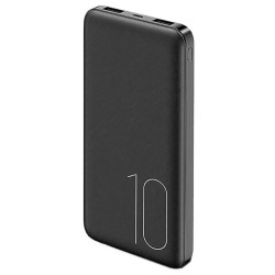 Usams Power Bank PB7 10000mAh, 2x output, 2.1A, Μαύρο