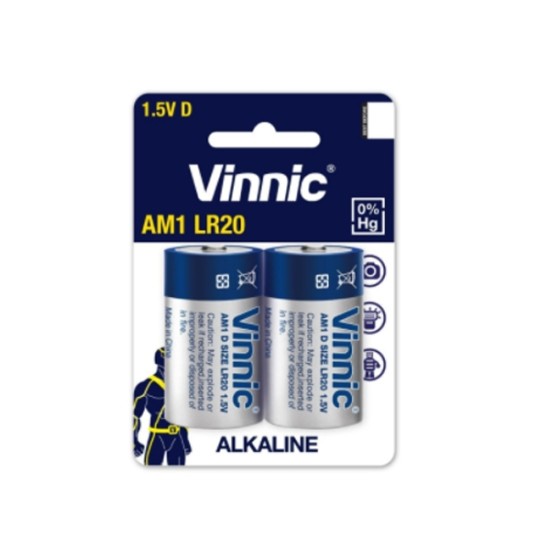 Αλκαλικές Μπαταρίες D Vinic LR20 1.5V 2τεμ.