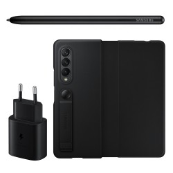 Samsung Leather Flip Cover Θήκη Για Samsung Galaxy Z Fold 3 + S Pen Stylus + Αντάπτορας Ταξιδιού 25