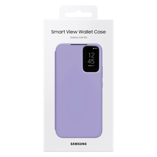 Samsung Smart View Wallet Case for Samsung Galaxy A34 5G Cover with Smart Flip Window Samsung Smart View Wallet Case for Samsung Galaxy A34 5G Cover with Smart Flip Window
