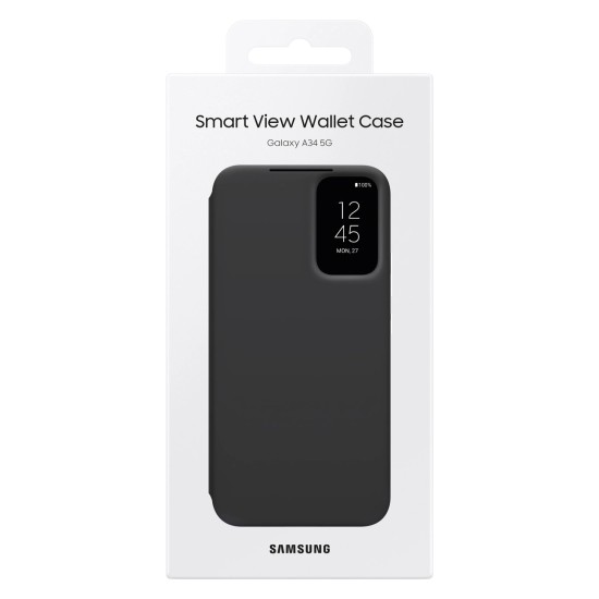 Samsung Smart View Wallet Case for Samsung Galaxy A34 5G Cover with Smart Flip