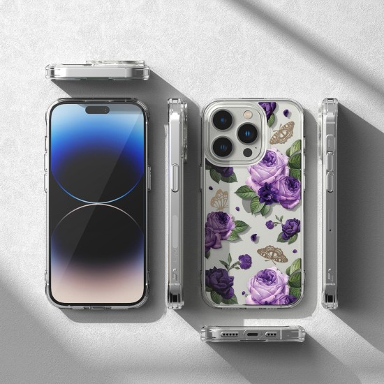 Ringke Fusion Design Armored Case Cover with Gel Frame for iPhone 14 Pro Max transparent