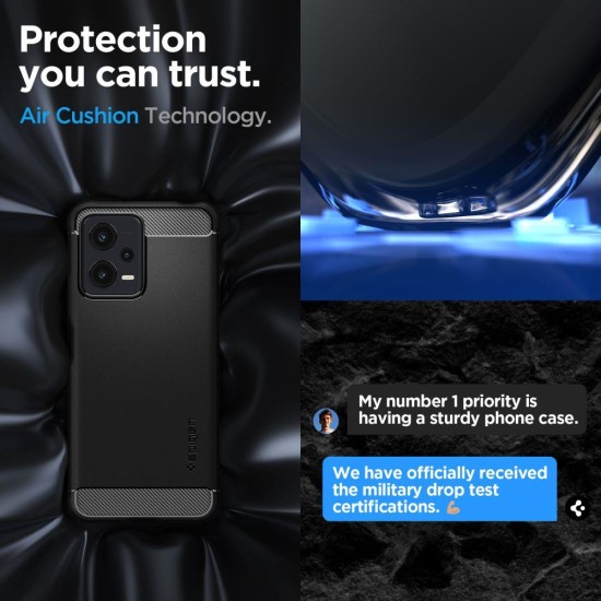 SPIGEN RUGGED ARMOR XIAOMI REDMI NOTE 12 5G / POCO X5 black backcover