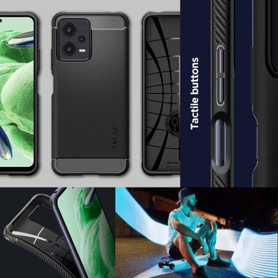 SPIGEN RUGGED ARMOR XIAOMI REDMI NOTE 12 5G / POCO X5 black backcover
