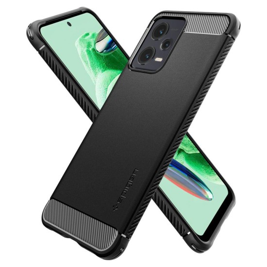SPIGEN RUGGED ARMOR XIAOMI REDMI NOTE 12 5G / POCO X5 black backcover