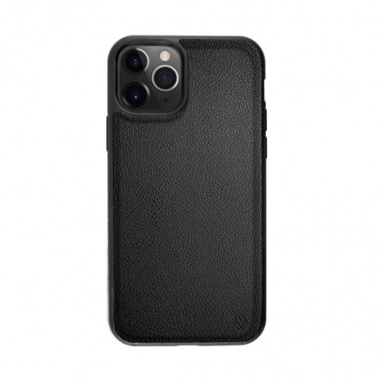 Θήκη UUnique Eco Genuie Leather για iPhone 11 Pro Max Backcover Μαύρο