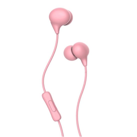 Usams earphones με μικρόφωνο EP-9, 3.5mm, 9mm, 1.2m, Ροζ