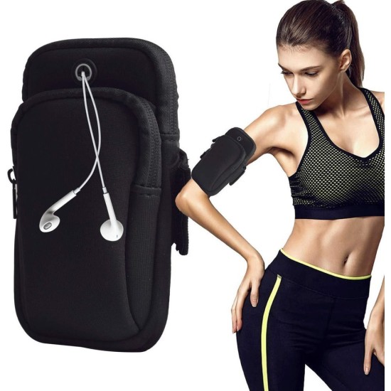 Θήκη Μπράτσου Running armband μαύρο Θήκη Μπράτσου Running armband μαύρο