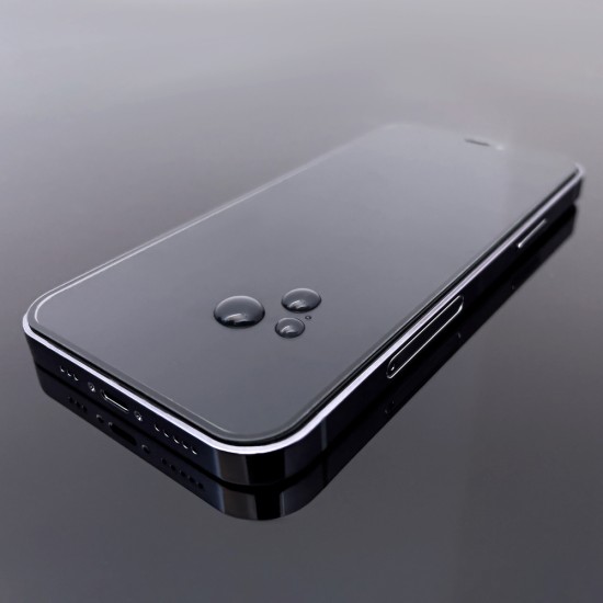 Wozinsky Full Cover Flexi Nano Glass Hybrid Screen Protector with frame for iPhone 12 Pro Max Μαύρο
