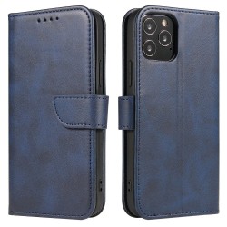 Magnet Case κομψή θήκη βιβλίο με βάση στήριξης για iPhone 12 Pro / iPhone 12 Μπλε