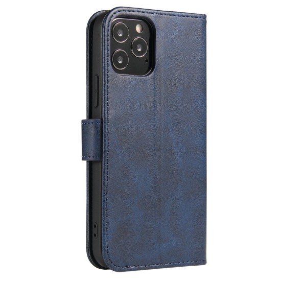 Magnet Case κομψή θήκη βιβλίο με βάση στήριξης για iPhone 12 Pro / iPhone 12 Μπλε Magnet Case κομψή θήκη βιβλίο με βάση στήριξης για iPhone 12 Pro / iPhone 12 Μπλε