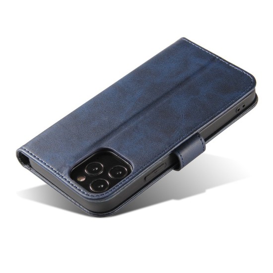Magnet Case κομψή θήκη βιβλίο με βάση στήριξης για iPhone 12 Pro / iPhone 12 Μπλε Magnet Case κομψή θήκη βιβλίο με βάση στήριξης για iPhone 12 Pro / iPhone 12 Μπλε