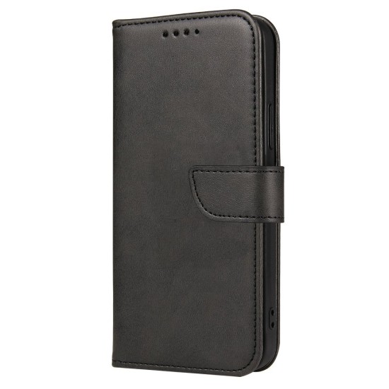 Magnet Case κομψή θήκη βιβλίο με βάση στήριξης για Phone 12 Pro Max Μαύρο