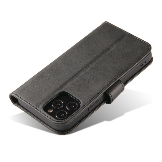 Magnet Case κομψή θήκη βιβλίο με βάση στήριξης για Phone 12 Pro Max Μαύρο