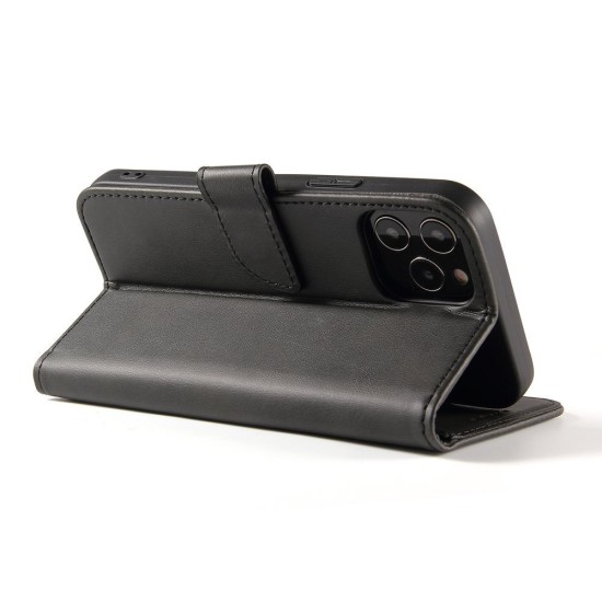 Magnet Case κομψή θήκη βιβλίο με βάση στήριξης για Phone 12 Pro Max Μαύρο
