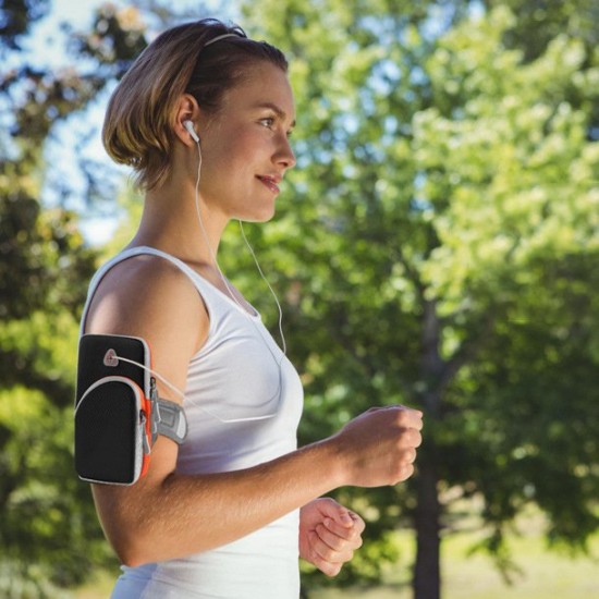 Θήκη Μπράτσου Running armband Πορτοκαλί