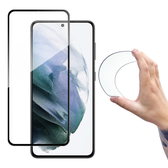 Wozinsky Full Cover Flexi Nano Glass Hybrid Screen Protector with frame for Samsung Galaxy S21 5G Μ