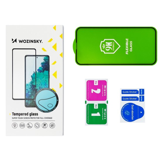 Wozinsky Full Cover Flexi Nano Glass Hybrid Screen Protector with frame for Samsung Galaxy S21 5G Μ
