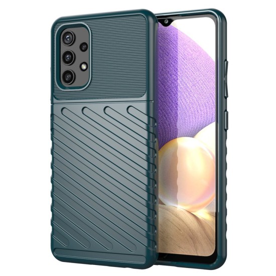 Thunder Case Flexible Tough Rugged Cover TPU Θήκη Για Samsung Galaxy A32 5G Πράσινο