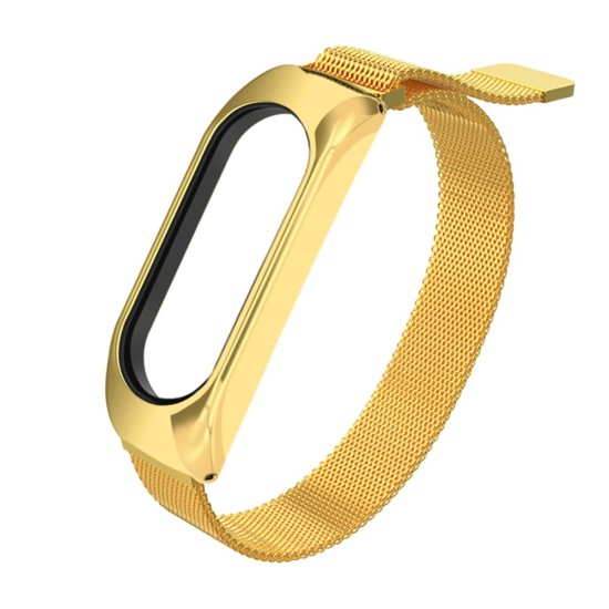 Λουράκι Μεταλλικό για Xiaomi Mi Band 6 / Mi Band 5 / Mi Band 4 / Mi Band 3 Χρυσό