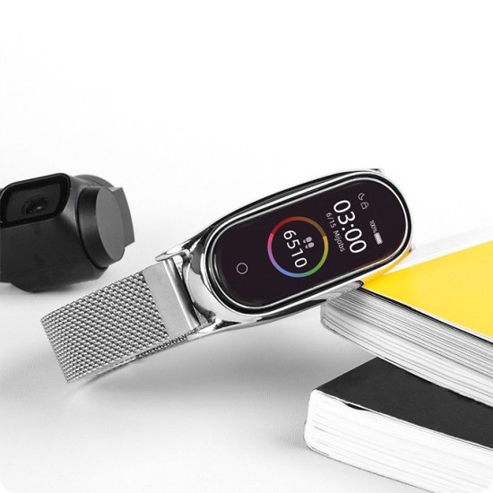 Λουράκι Μεταλλικό για Xiaomi Mi Band 6 / Mi Band 5 / Mi Band 4 / Mi Band 3 Χρυσό
