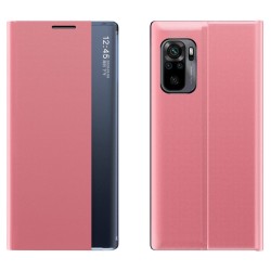 Hurtel Sleep Book Δερματίνης (Redmi Note 10 / 10s) Ροζ