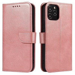 Magnet Case κομψή θήκη βιβλίο με βάση στήριξης για Xiaomi Redmi Note 10 / Redmi Note 10S Ροζ