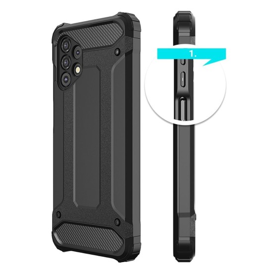 Hybrid Armor Case Tough Rugged Cover για Samsung Galaxy A32 4G Μπλε