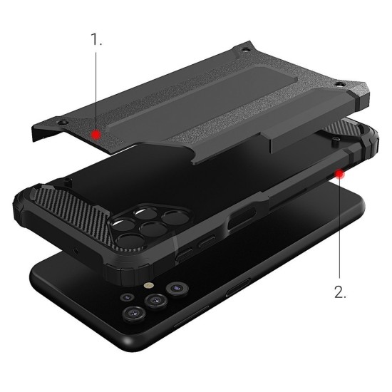 Hybrid Armor Case Tough Rugged Cover για Samsung Galaxy A32 4G Μπλε