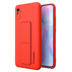 Θήκη Wozinsky Kickstand Case flexible silicone cover with a stand Xiaomi Redmi 9A κόκκινο