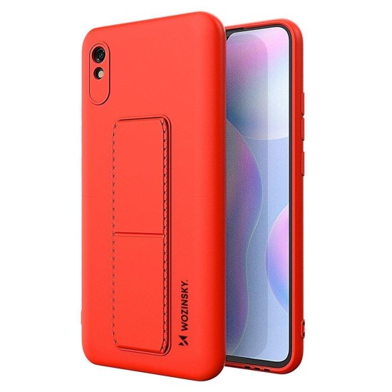 Θήκη Wozinsky Kickstand Case flexible silicone cover with a stand Xiaomi Redmi 9A κόκκινο Θήκη Wozinsky Kickstand Case flexible silicone cover with a stand Xiaomi Redmi 9A κόκκινο
