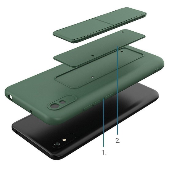 Θήκη Wozinsky Kickstand Case flexible silicone cover with a stand Xiaomi Redmi 9A κόκκινο Θήκη Wozinsky Kickstand Case flexible silicone cover with a stand Xiaomi Redmi 9A κόκκινο