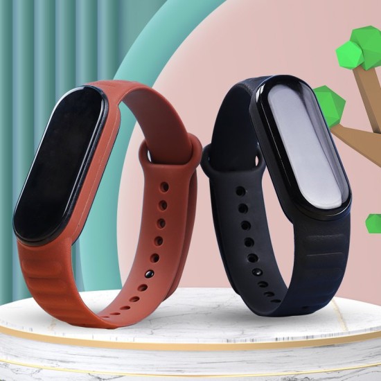 Hurtel Replacement Band Strap Λουράκι Σιλικόνης Mi Smart Band 5/Mi Smart Band 6 Καφέ