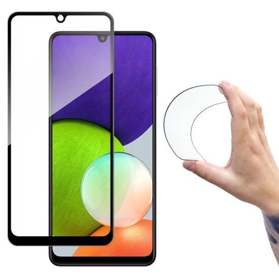 Wozinsky Full Cover Flexi Nano Glass Hybrid Screen Protector with frame for Samsung Galaxy A22 4G Μ
