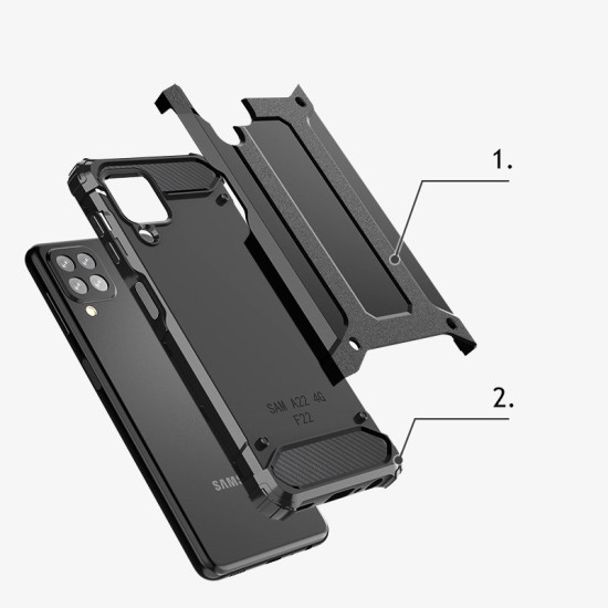 Hybrid Armor Case Tough Rugged Cover για Samsung Galaxy A22 4G Μπλε Hybrid Armor Case Tough Rugged Cover για Samsung Galaxy A22 4G Μπλε