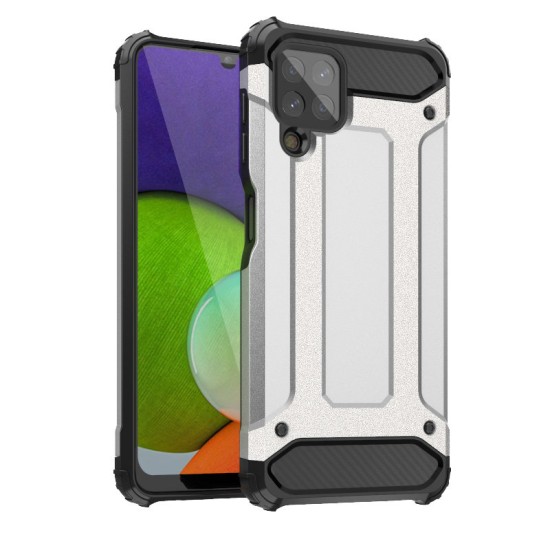 Hybrid Armor Case Tough Rugged Cover για Samsung Galaxy A22 4G Ασημί Hybrid Armor Case Tough Rugged Cover για Samsung Galaxy A22 4G Ασημί