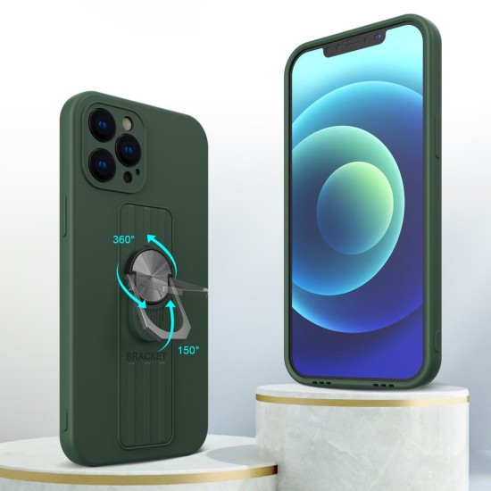 Ring Case silicone case with finger grip and stand για Samsung Galaxy A22 4G Ροζ Ring Case silicone case with finger grip and stand για Samsung Galaxy A22 4G Ροζ